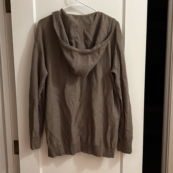 EUC Vince Cashmere Grey Hoodie Hooded Sweater Full Zip Pockets Sz S Nordstrom - Picture 7 of 7